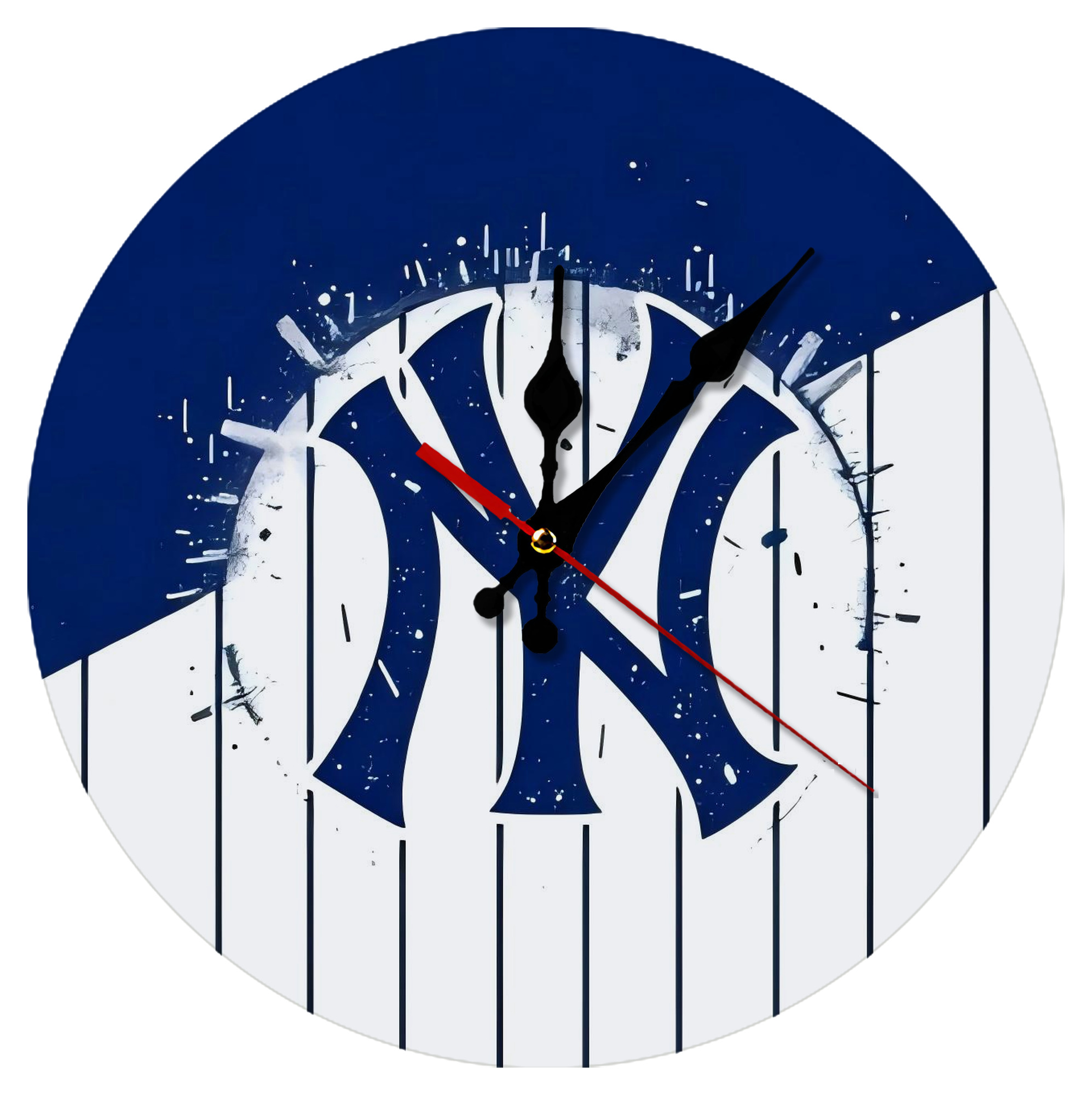 New York Yankees 106 Silent Round Wall Clock – Modern & Stylish DIY Design, Durable Wood Construction, Easy To Install – Perfect For Office, Bedroom, Living Room, And More